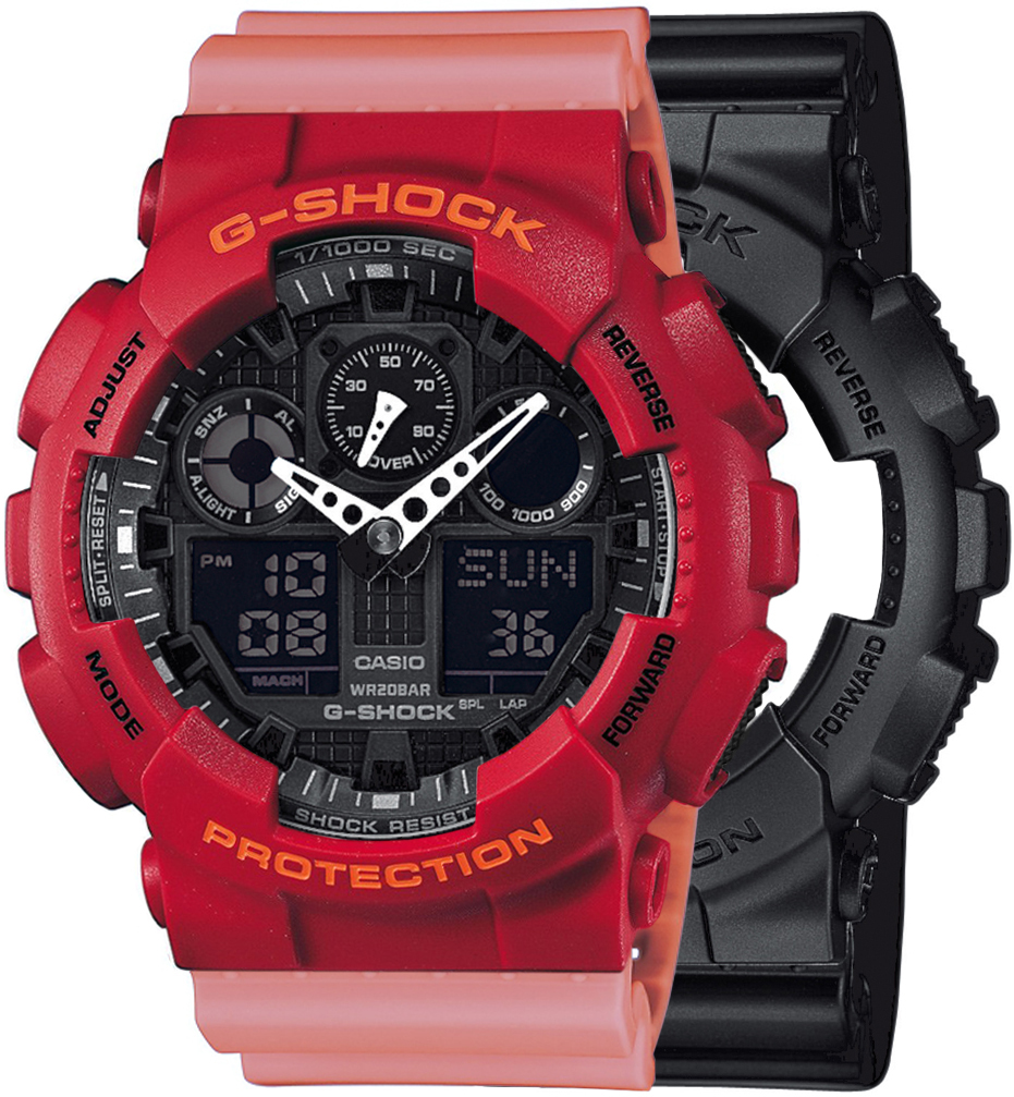 Casio SET GA-100-1A1ER + BEZEL 10441433 + PASEK 10498150 - miniatura 1