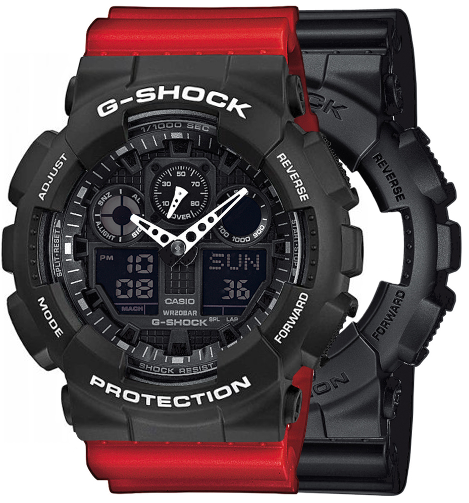  Casio G-SHOCK SET GA-100-1A1ER + BEZEL 10508136 + PASEK 10395226 