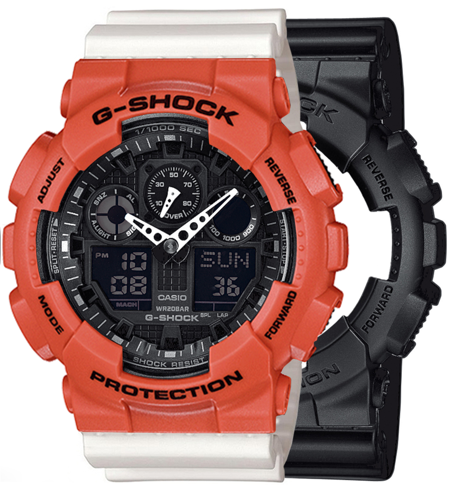  Casio G-SHOCK SET GA-100-1A1ER + BEZEL 10527399 + PASEK 10366715 