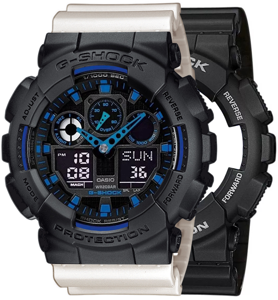  Casio G-SHOCK SET GA-100-1A2ER + BEZEL 10358741 + PASEK 10395227 