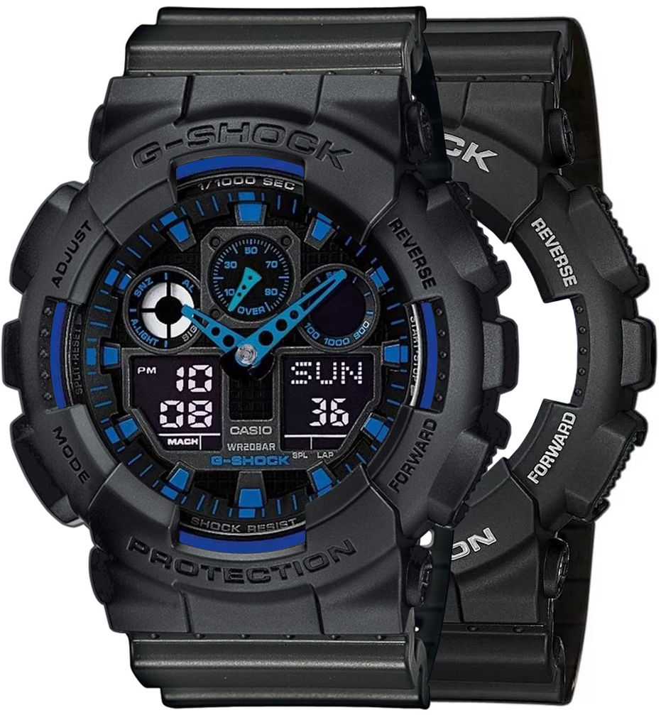  Casio G-SHOCK SET GA-100-1A2ER + BEZEL 10358741 + PASEK 10467764 