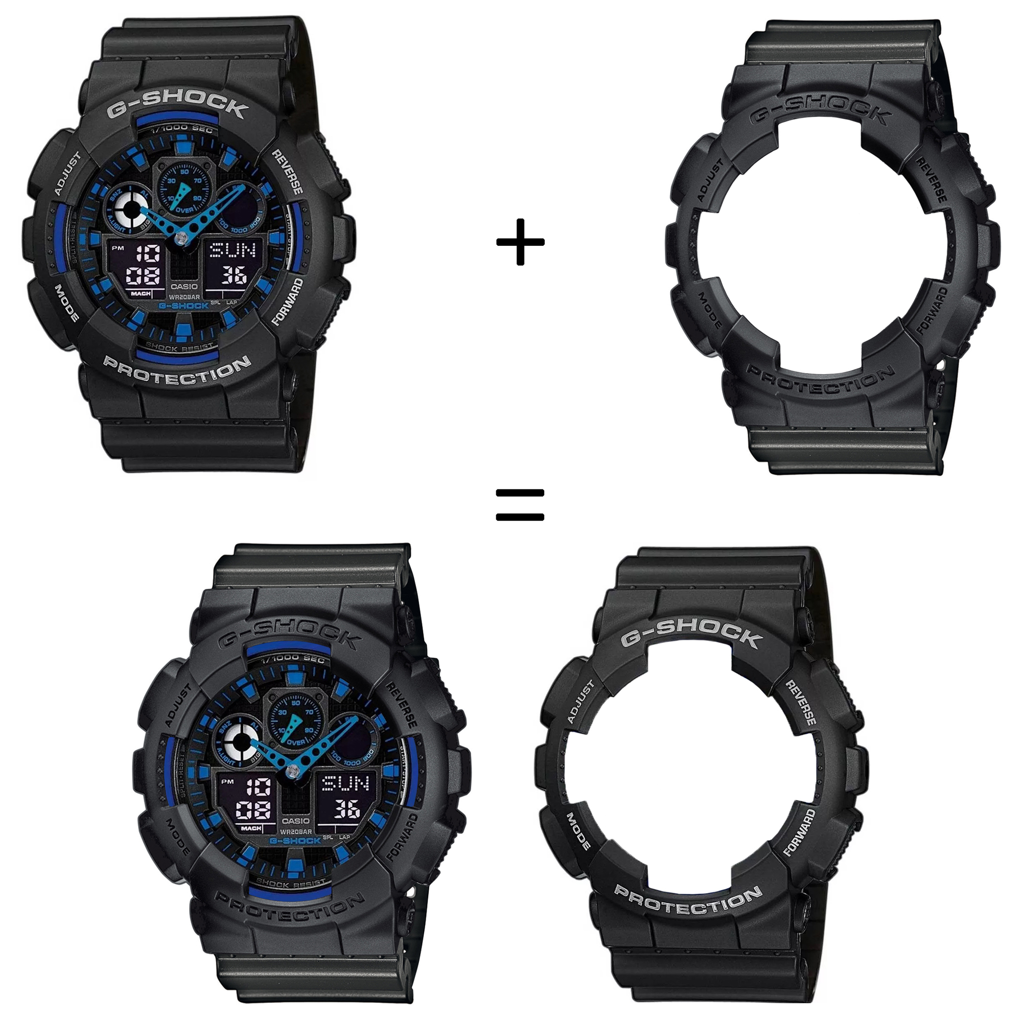 Casio SET GA-100-1A2ER + BEZEL 10358741 + PASEK 10467764 zegarek - miniatura 2