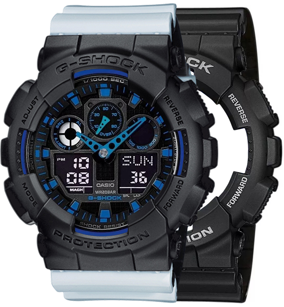 Casio G-SHOCK SET GA-100-1A2ER + BEZEL 10358741 + PASEK 10527469 