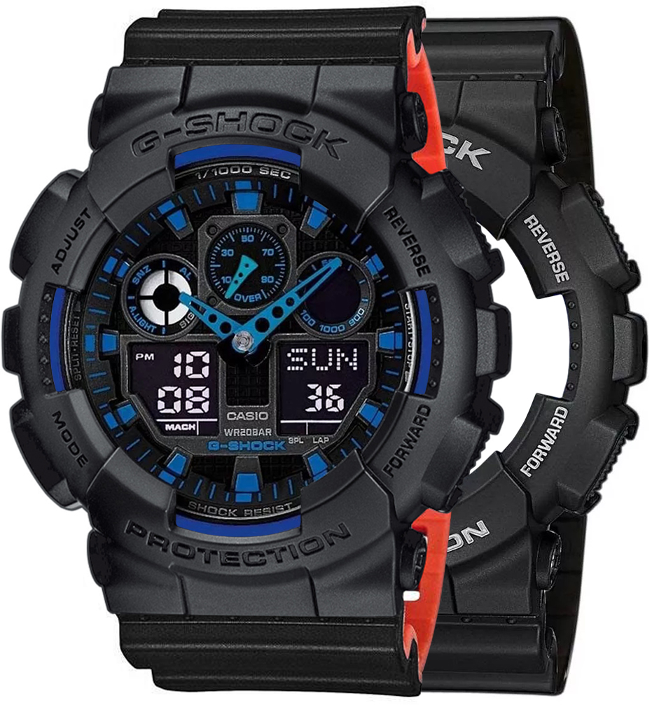 Casio SET GA-100-1A2ER + BEZEL 10358741 + PASEK 10577142 - miniatura 1