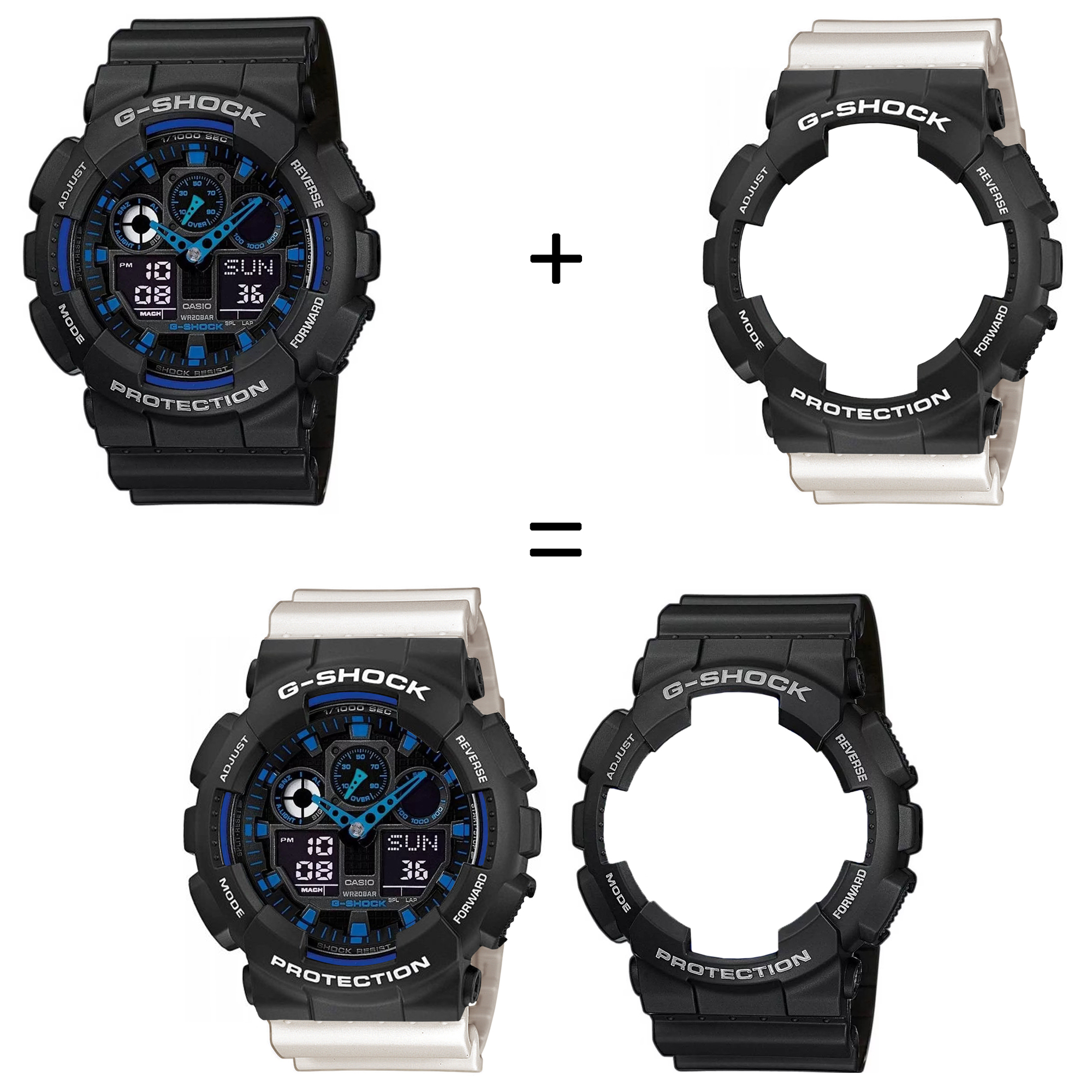 Casio SET GA-100-1A2ER + BEZEL 10508136 + PASEK 10395227 zegarek - miniatura 2