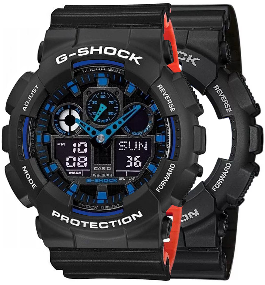  Casio G-SHOCK SET GA-100-1A2ER + BEZEL 10508136 + PASEK 10577142 