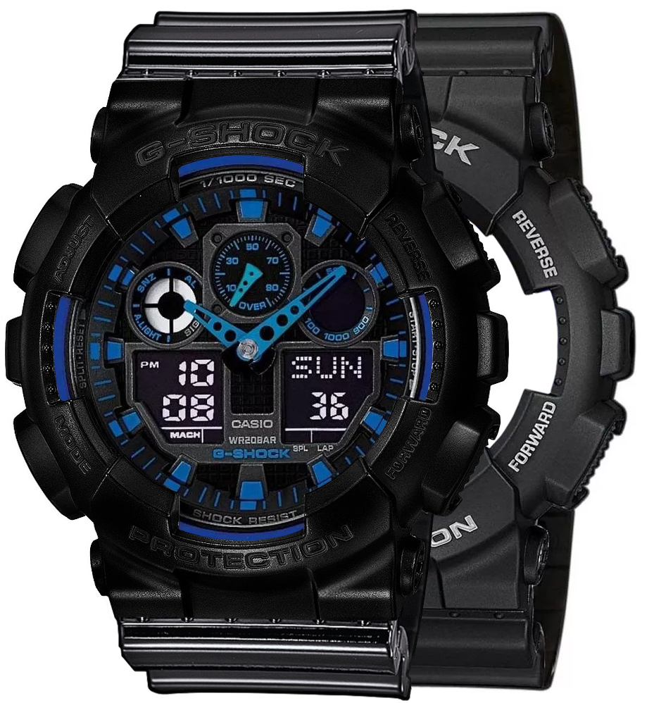  Casio G-SHOCK SET GA-100-1A2ER + BEZEL 10523429 + PASEK 10378391 