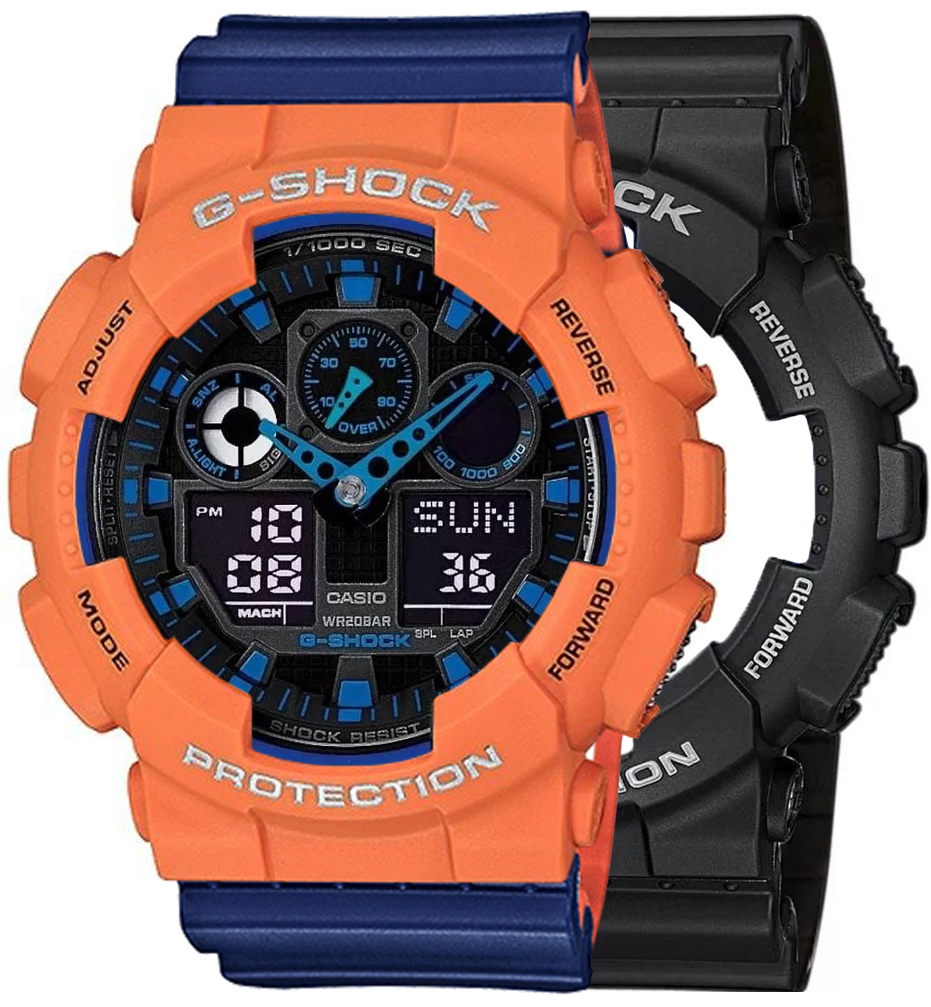  Casio G-SHOCK SET GA-100-1A2ER + BEZEL 10589006 + PASEK 10527467 