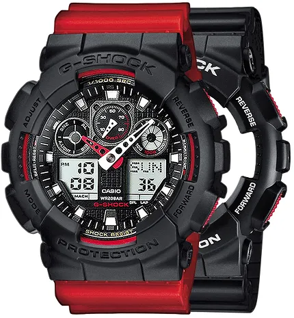 Casio SET GA-100-1A4ER + BEZEL 10358741 + PASEK 10395226 - zdjęcie 1