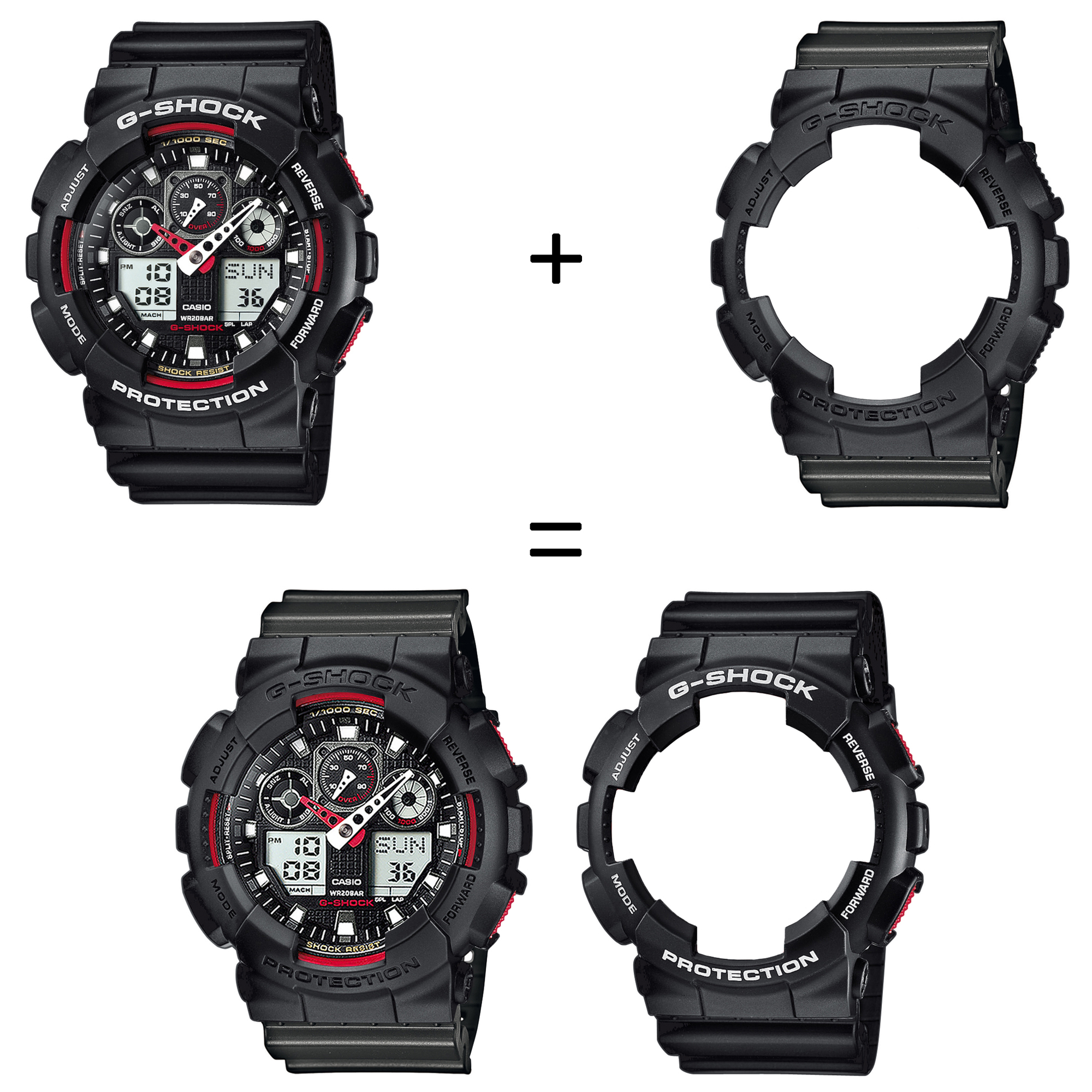 Casio SET GA-100-1A4ER + BEZEL 10358741 + PASEK 10467764 zegarek - miniatura 2