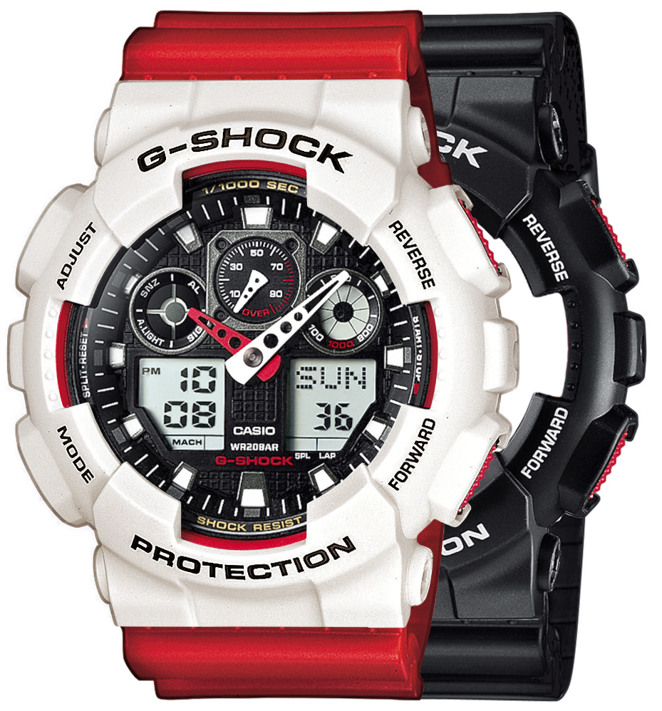  Casio G-SHOCK SET GA-100-1A4ER + BEZEL 10395292 + PASEK 10395226 