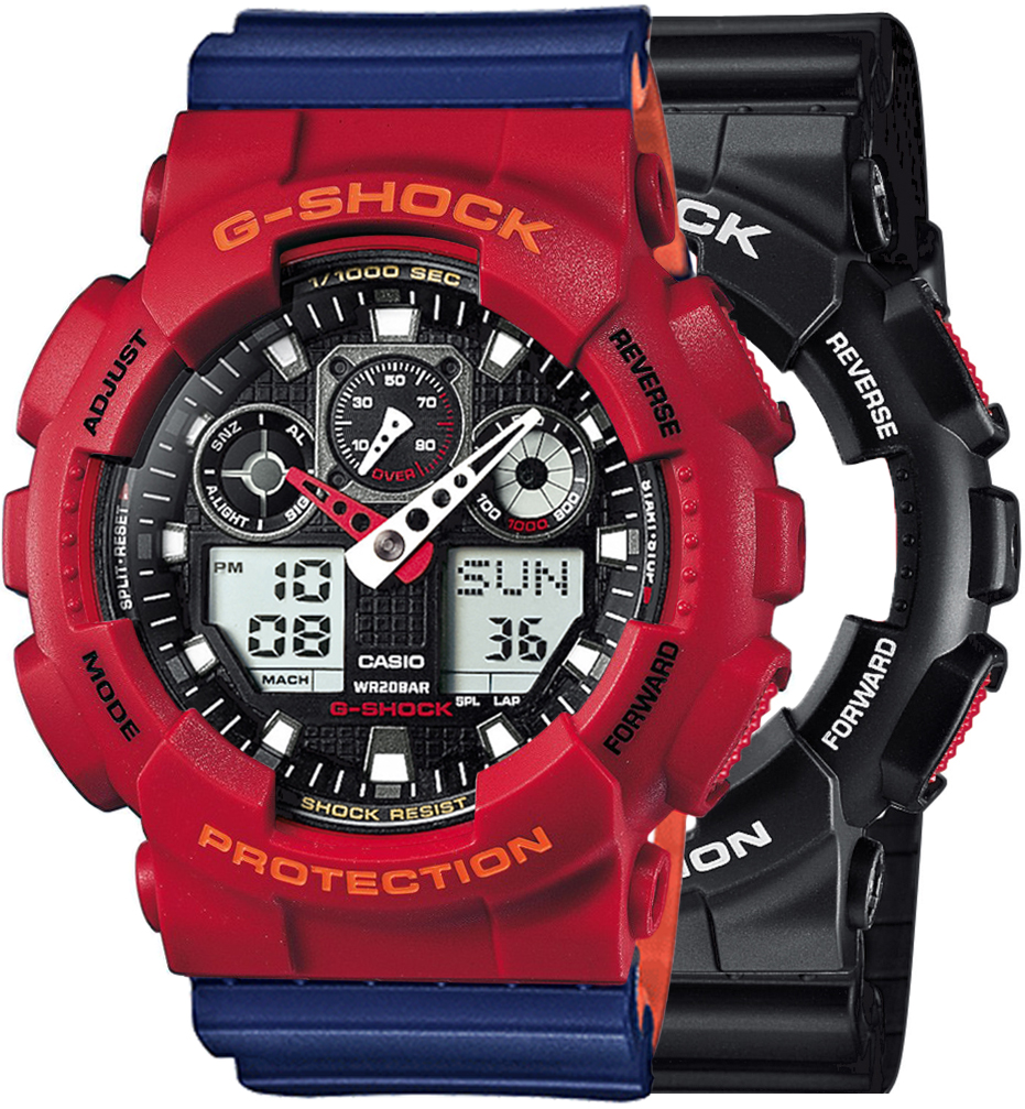  Casio G-SHOCK SET GA-100-1A4ER + BEZEL 10441433 + PASEK 10527467 