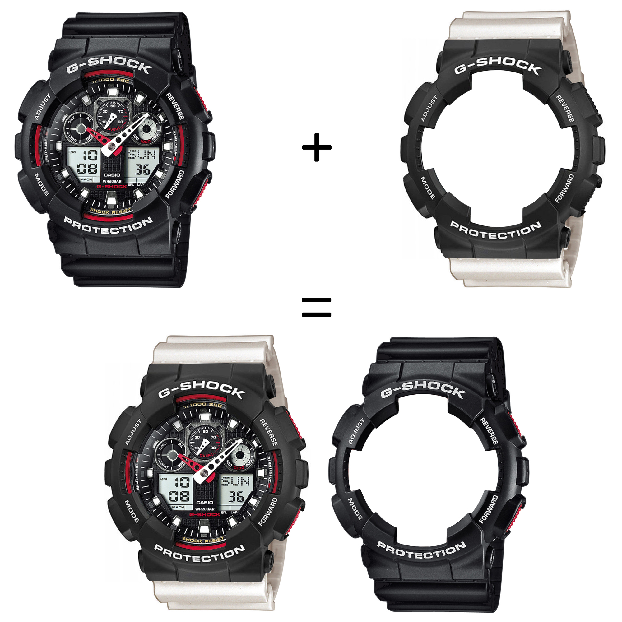 Casio SET GA-100-1A4ER + BEZEL 10508136 + PASEK 10395227 zegarek - miniatura 2