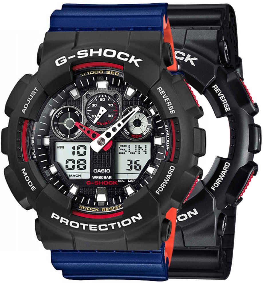  Casio G-SHOCK SET GA-100-1A4ER + BEZEL 10508136 + PASEK 10527467 