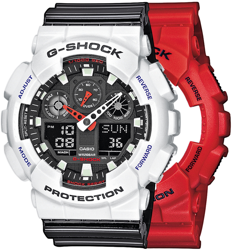  Casio G-SHOCK SET GA-100B-4AER + BEZEL 10347600 + PASEK 10378391 
