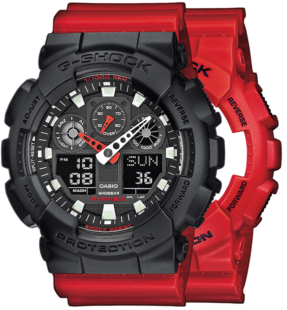 Casio SET GA-100B-4AER + BEZEL 10358741 + PASEK 10395226 - miniatura 1