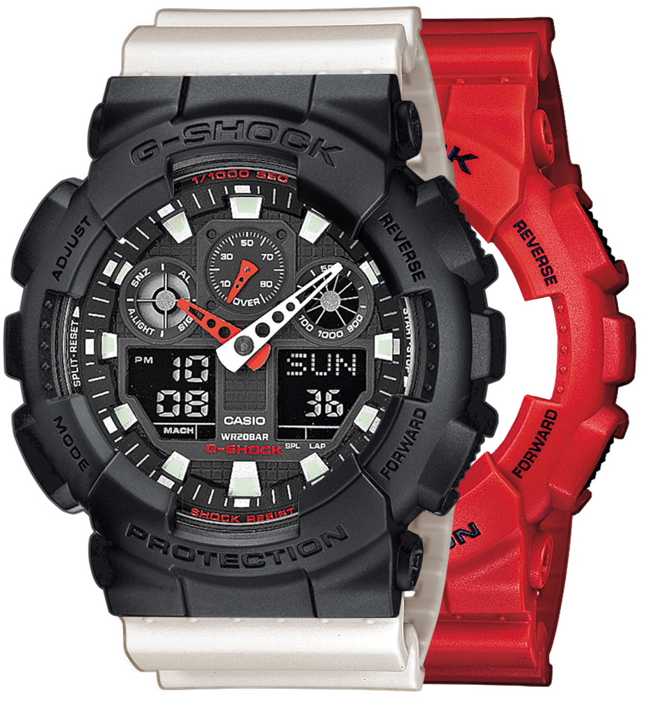  Casio G-SHOCK SET GA-100B-4AER + BEZEL 10358741 + PASEK 10395227 