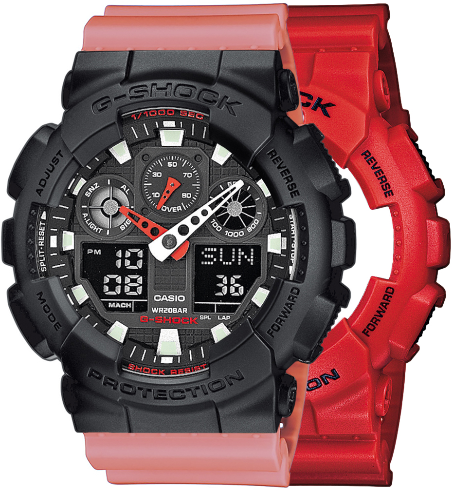 Casio SET GA-100B-4AER + BEZEL 10358741 + PASEK 10498150 - miniatura 1