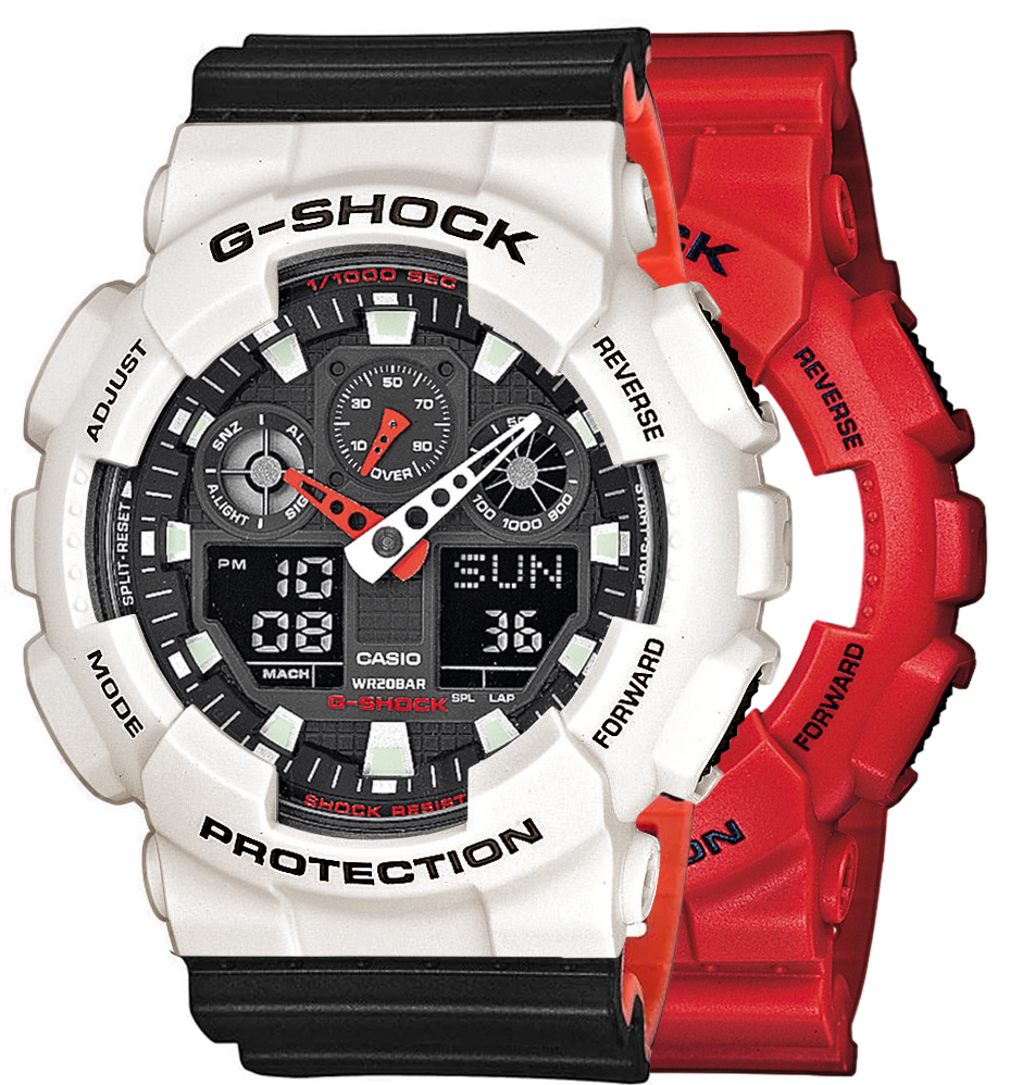  Casio G-SHOCK SET GA-100B-4AER + BEZEL 10395292 + PASEK 10577142 