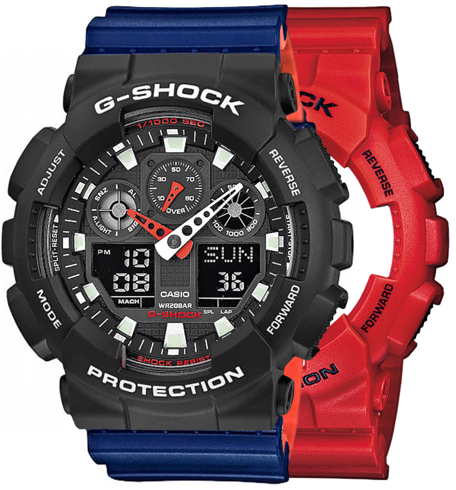 Casio SET GA-100B-4AER + BEZEL 10508136 + PASEK 10527467 - miniatura 1