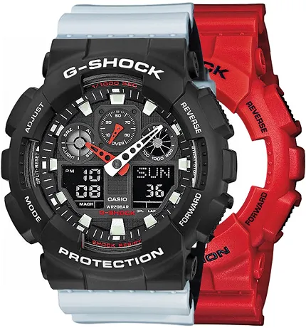 Casio SET GA-100B-4AER + BEZEL 10508136 + PASEK 10527469 - zdjęcie 1