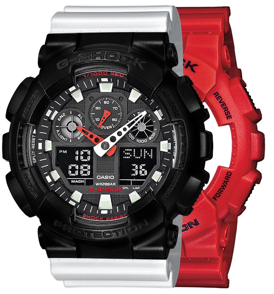 Casio SET GA-100B-4AER + BEZEL 10523429 + PASEK 10347710 - miniatura 1