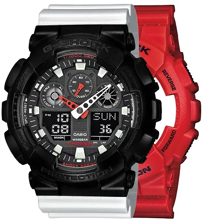 Casio SET GA-100B-4AER + BEZEL 10523429 + PASEK 10347710 - zdjęcie 1