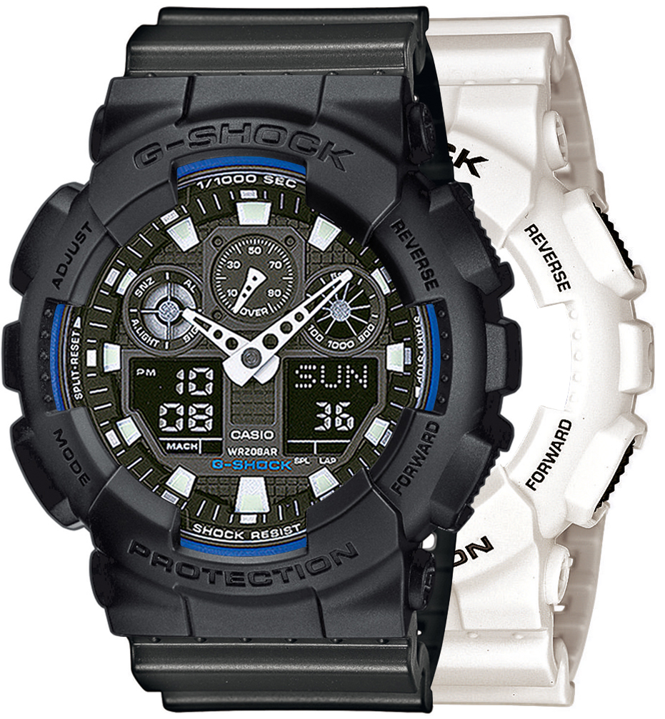  Casio G-SHOCK SET GA-100B-7AER + BEZEL 10358741 + PASEK 10467764 