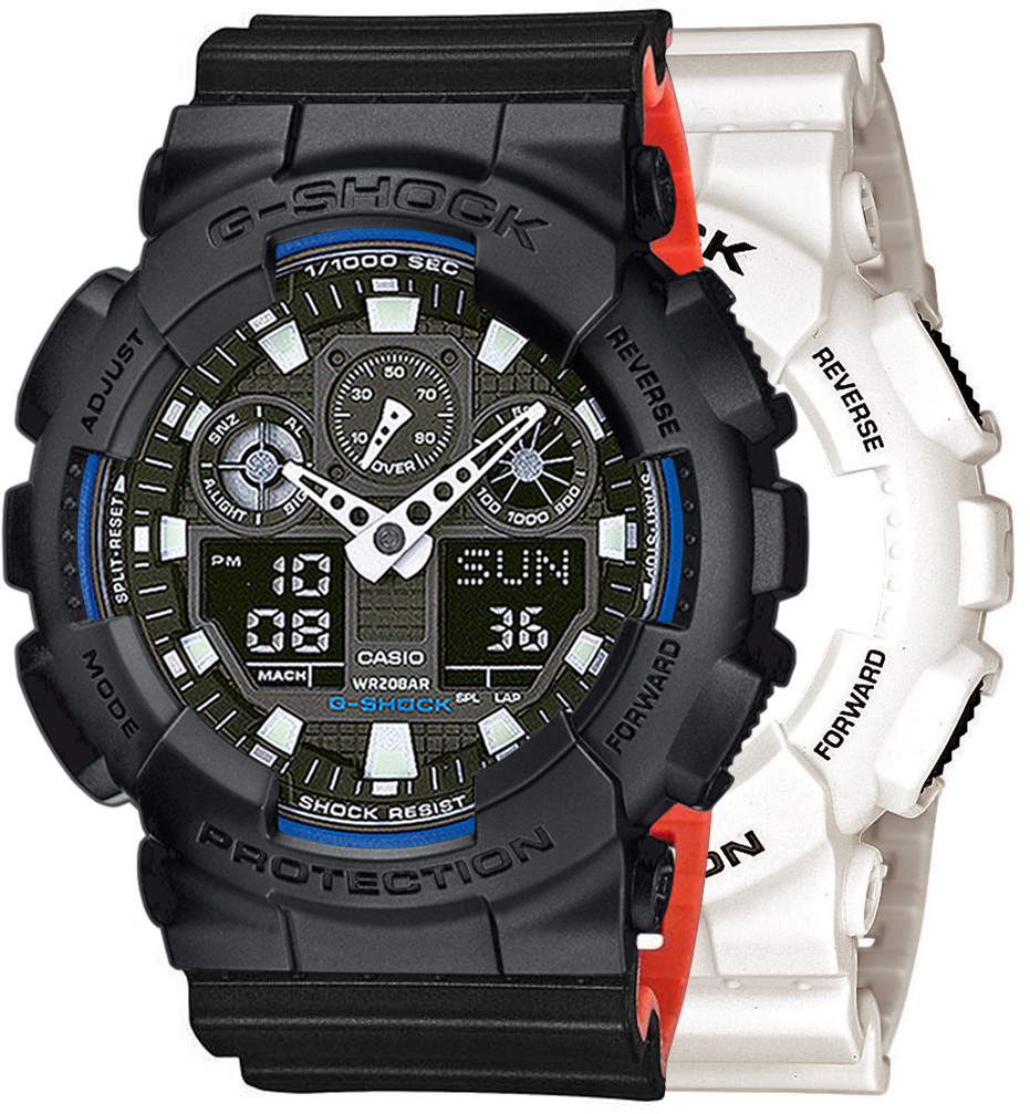  Casio G-SHOCK SET GA-100B-7AER + BEZEL 10358741 + PASEK 10577142 