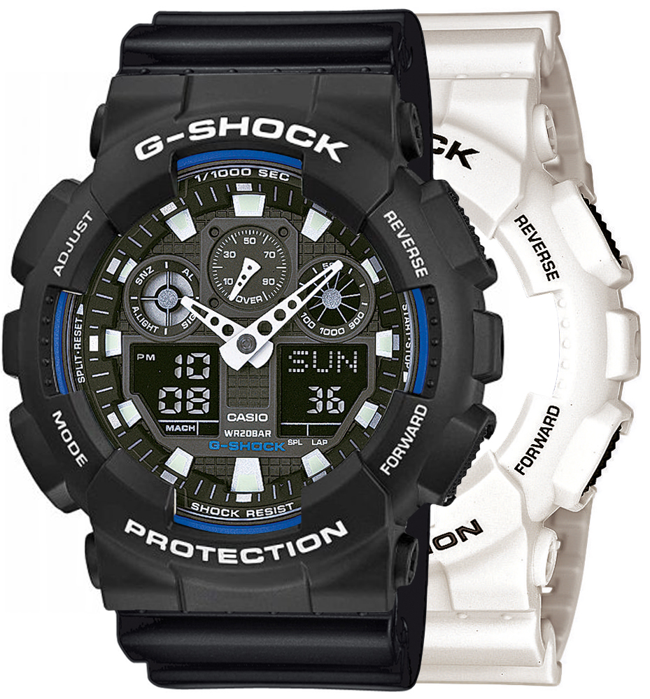  Casio G-SHOCK SET GA-100B-7AER + BEZEL 10508136 + PASEK 10347688 