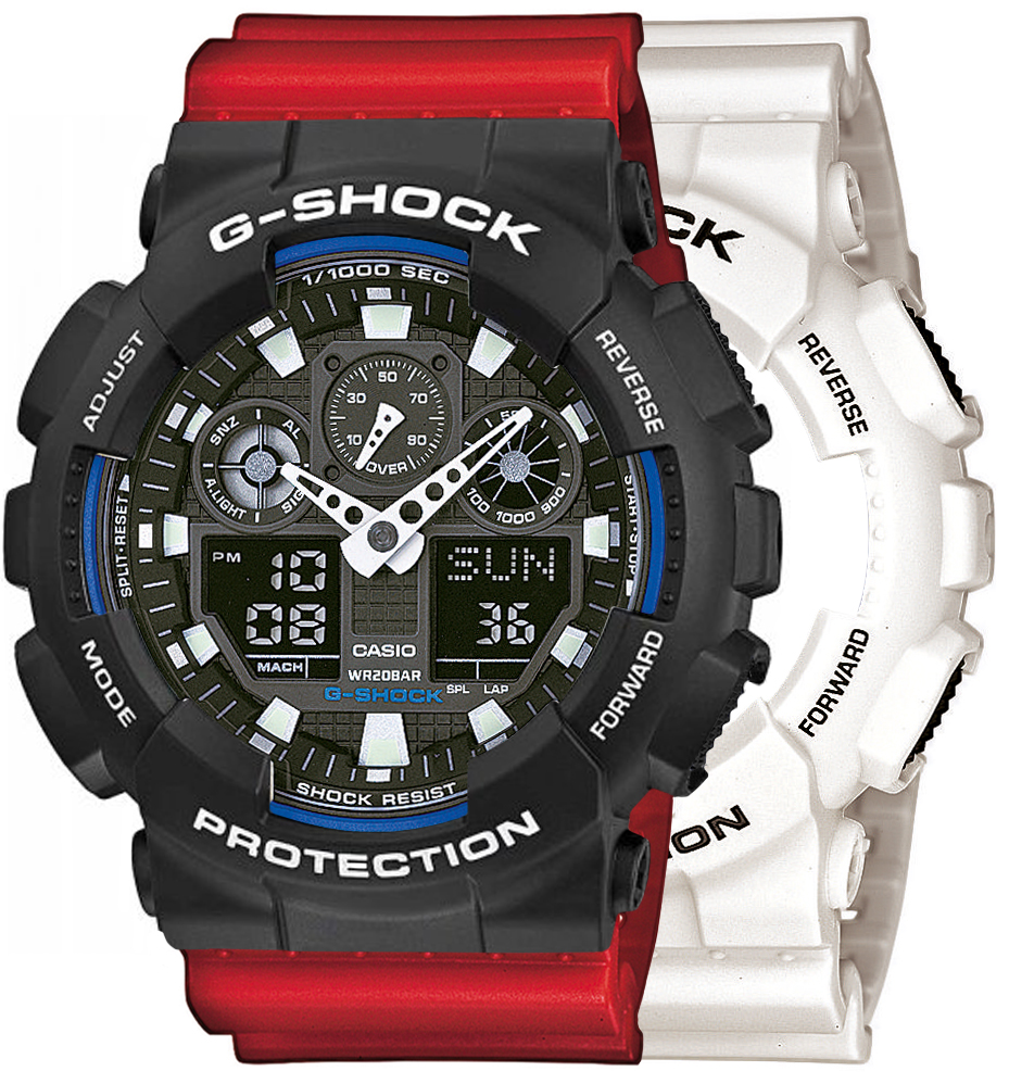  Casio G-SHOCK SET GA-100B-7AER + BEZEL 10508136 + PASEK 10395226 