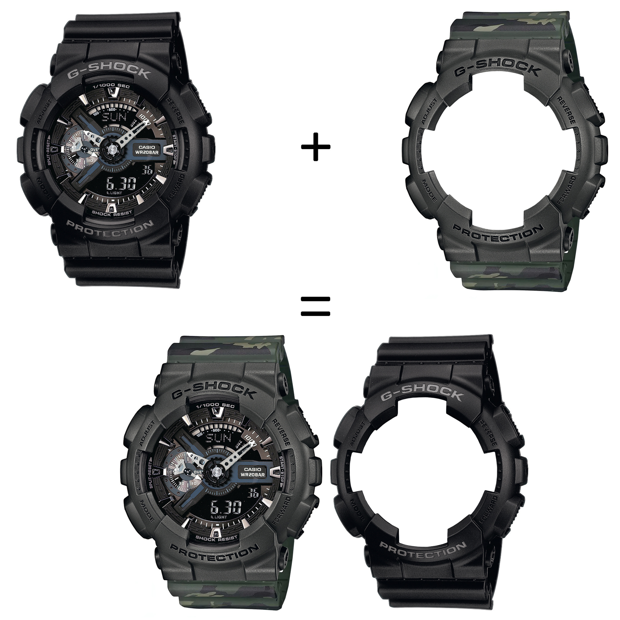 Casio SET GA-110-1BER + BEZEL 10467795 + PASEK 10561429 zegarek - miniatura 2