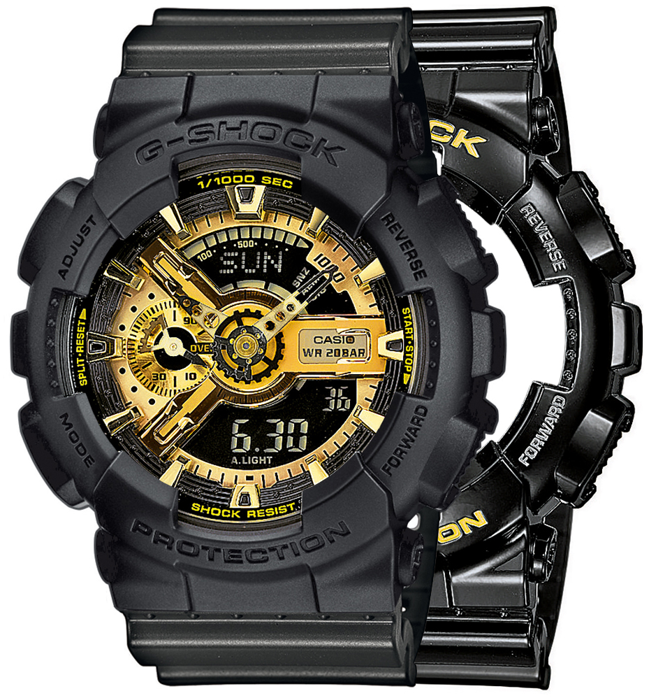  Casio G-SHOCK SET GA-110GB-1AER + BEZEL 10358741 + PASEK 10467764 