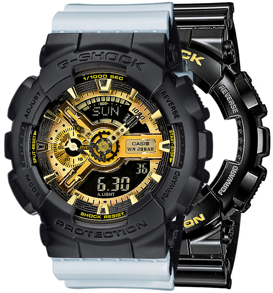  Casio G-SHOCK SET GA-110GB-1AER + BEZEL 10358741 + PASEK 10527469 
