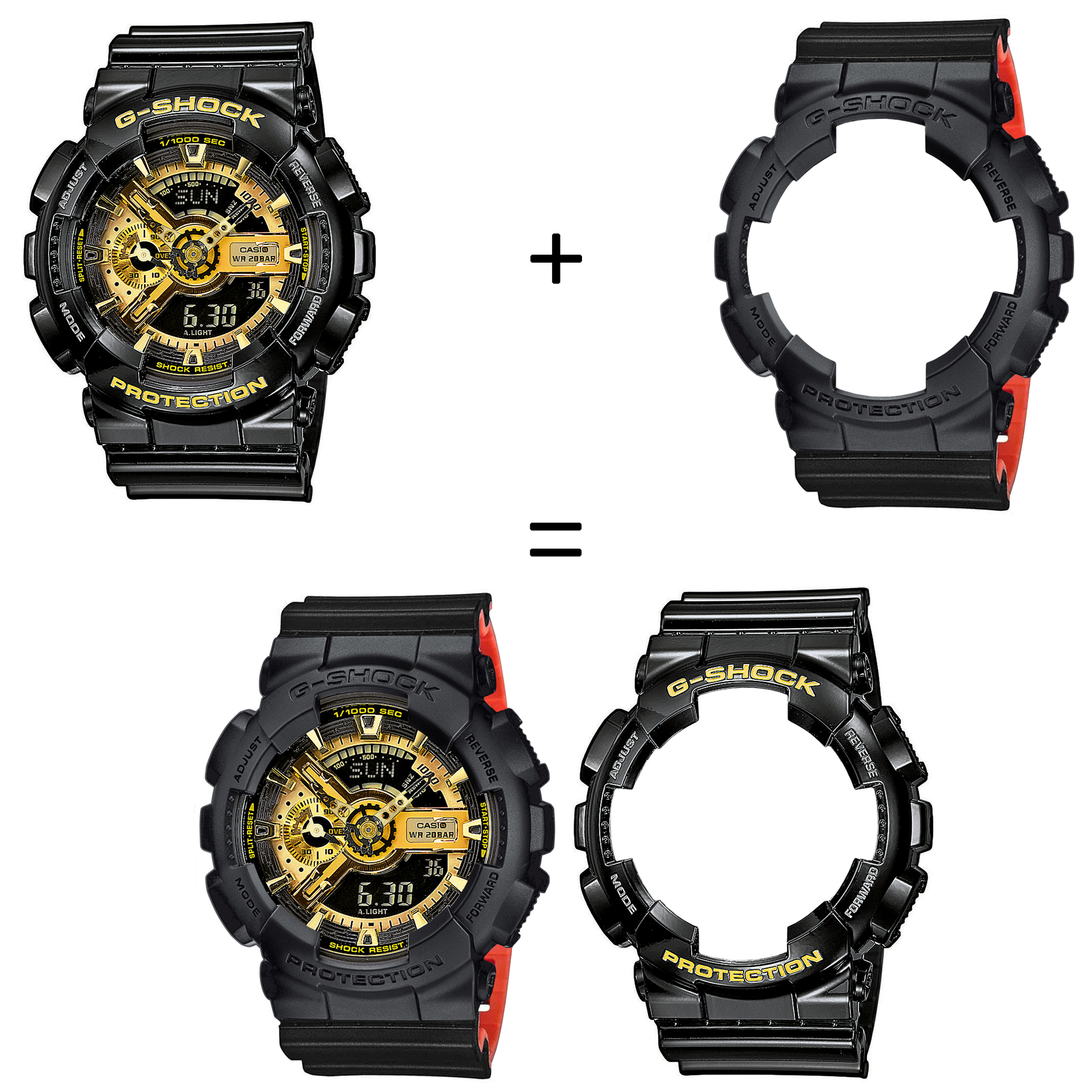 Casio SET GA-110GB-1AER + BEZEL 10358741 + PASEK 10577142 zegarek - miniatura 2