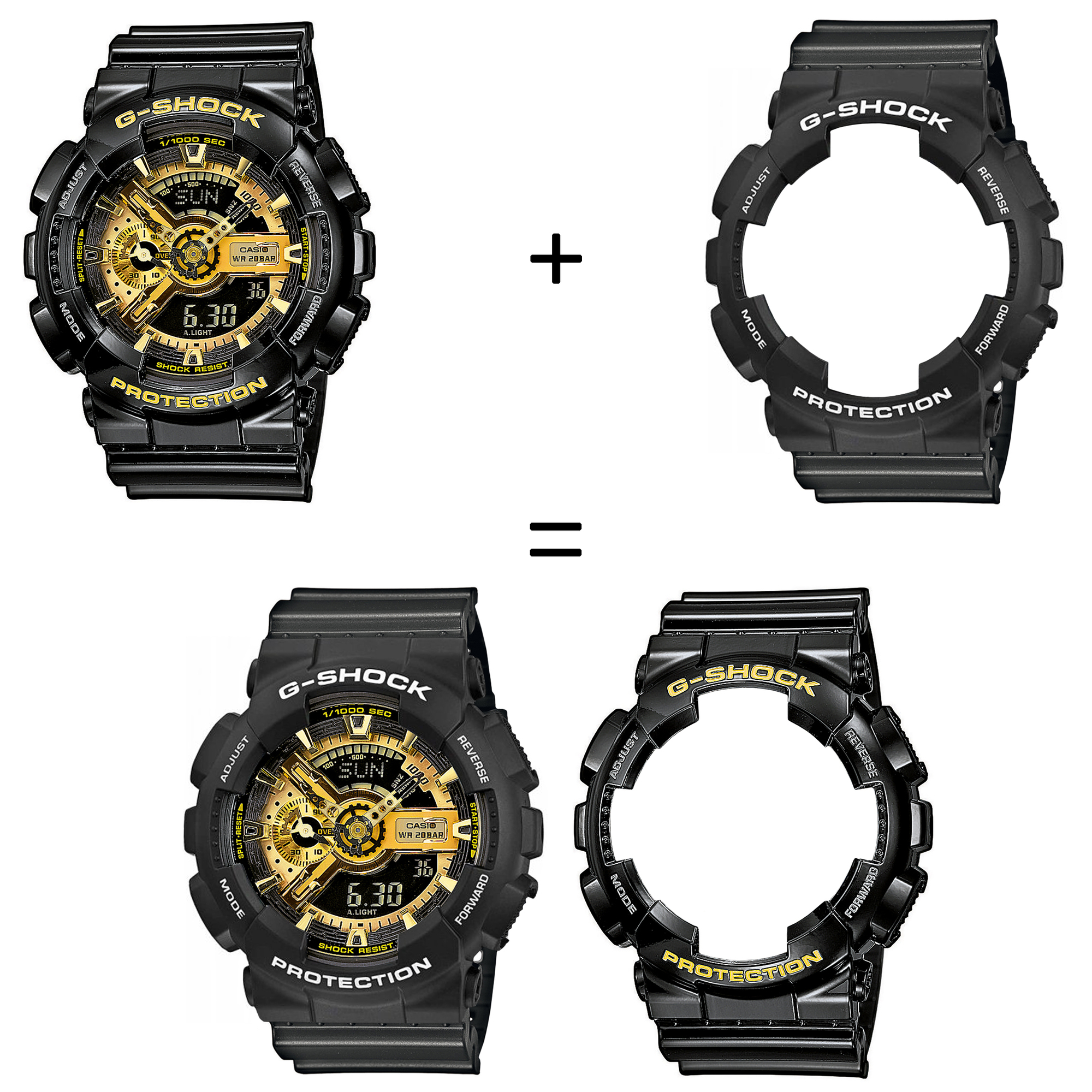 Casio SET GA-110GB-1AER + BEZEL 10508136 + PASEK 10467764 zegarek - miniatura 2