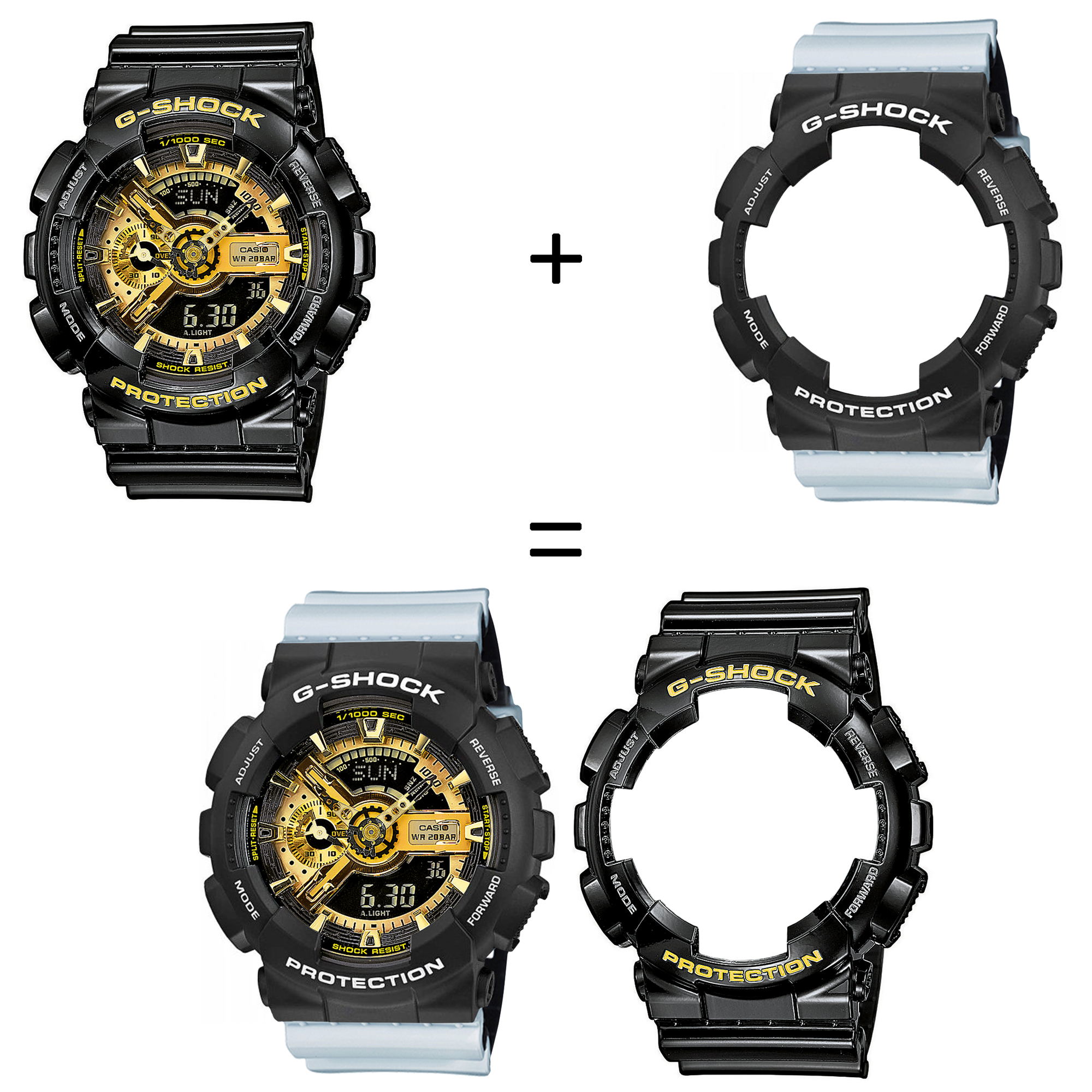 Casio SET GA-110GB-1AER + BEZEL 10508136 + PASEK 10527469 zegarek - miniatura 2