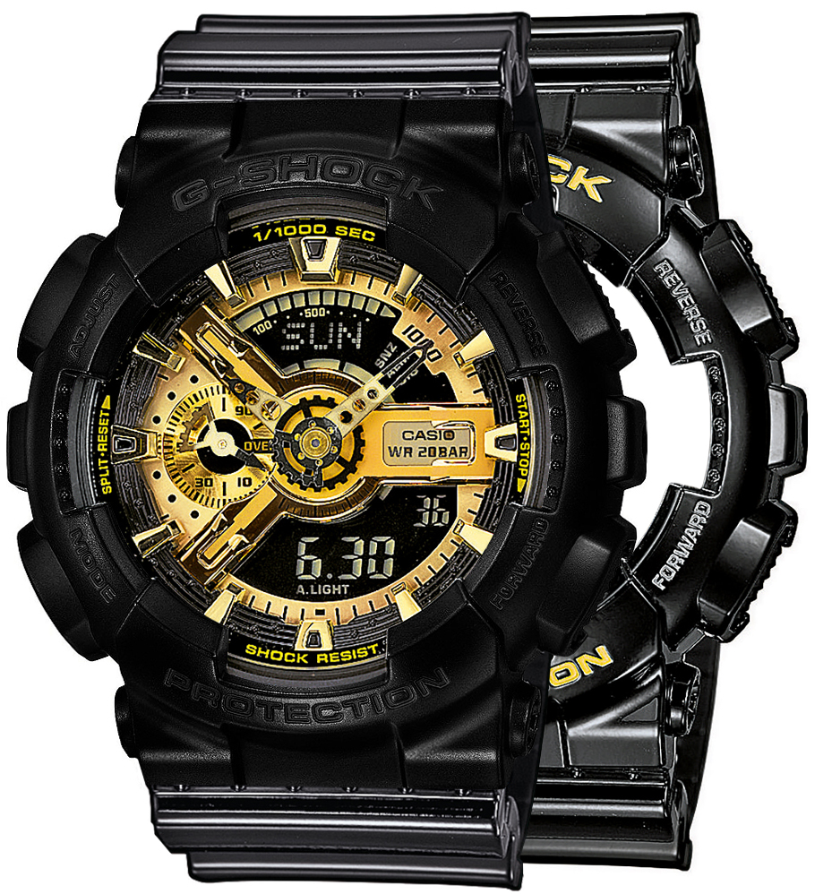  Casio G-SHOCK SET GA-110GB-1AER + BEZEL 10523429 + PASEK 10378391 