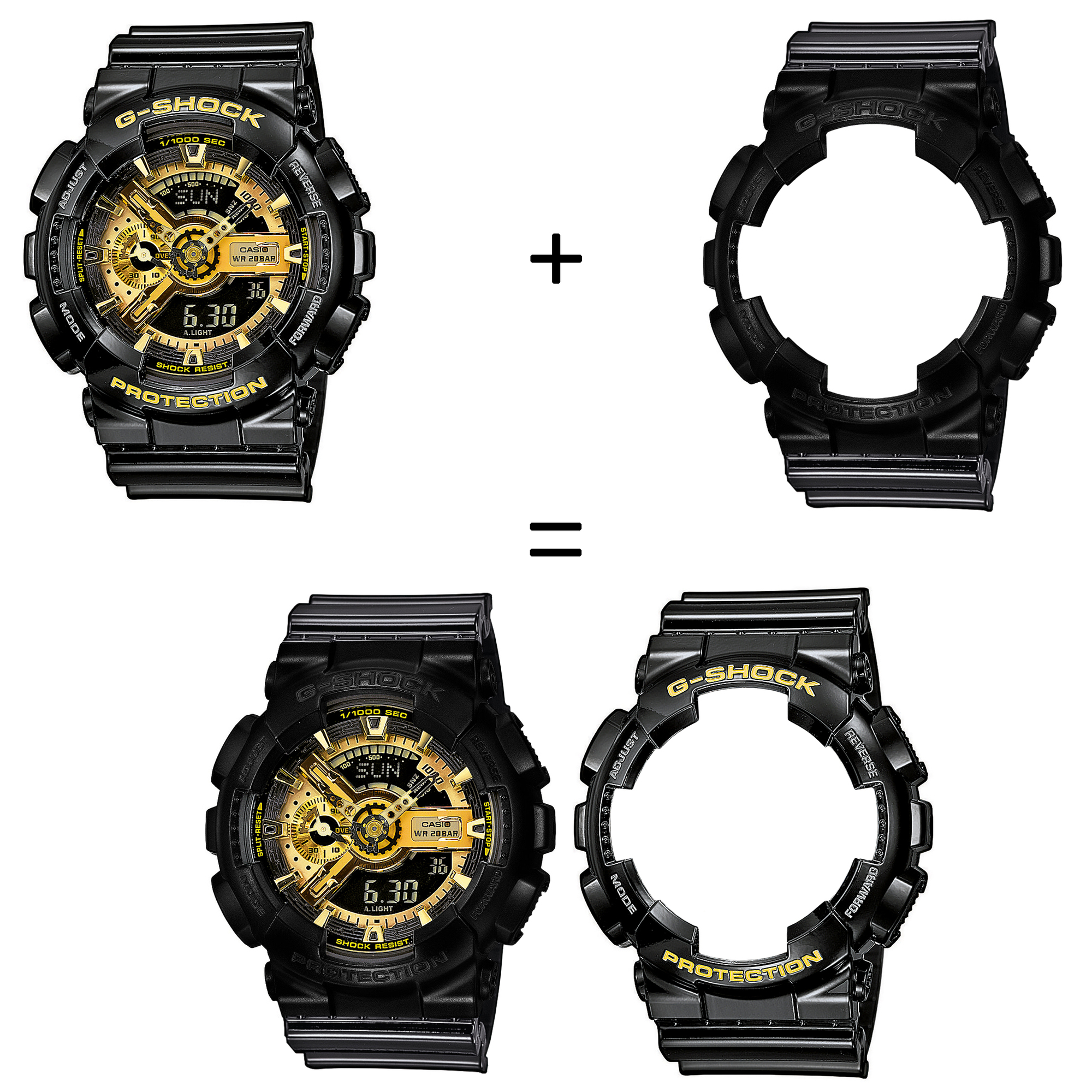 Casio SET GA-110GB-1AER + BEZEL 10523429 + PASEK 10378391 zegarek - miniatura 2