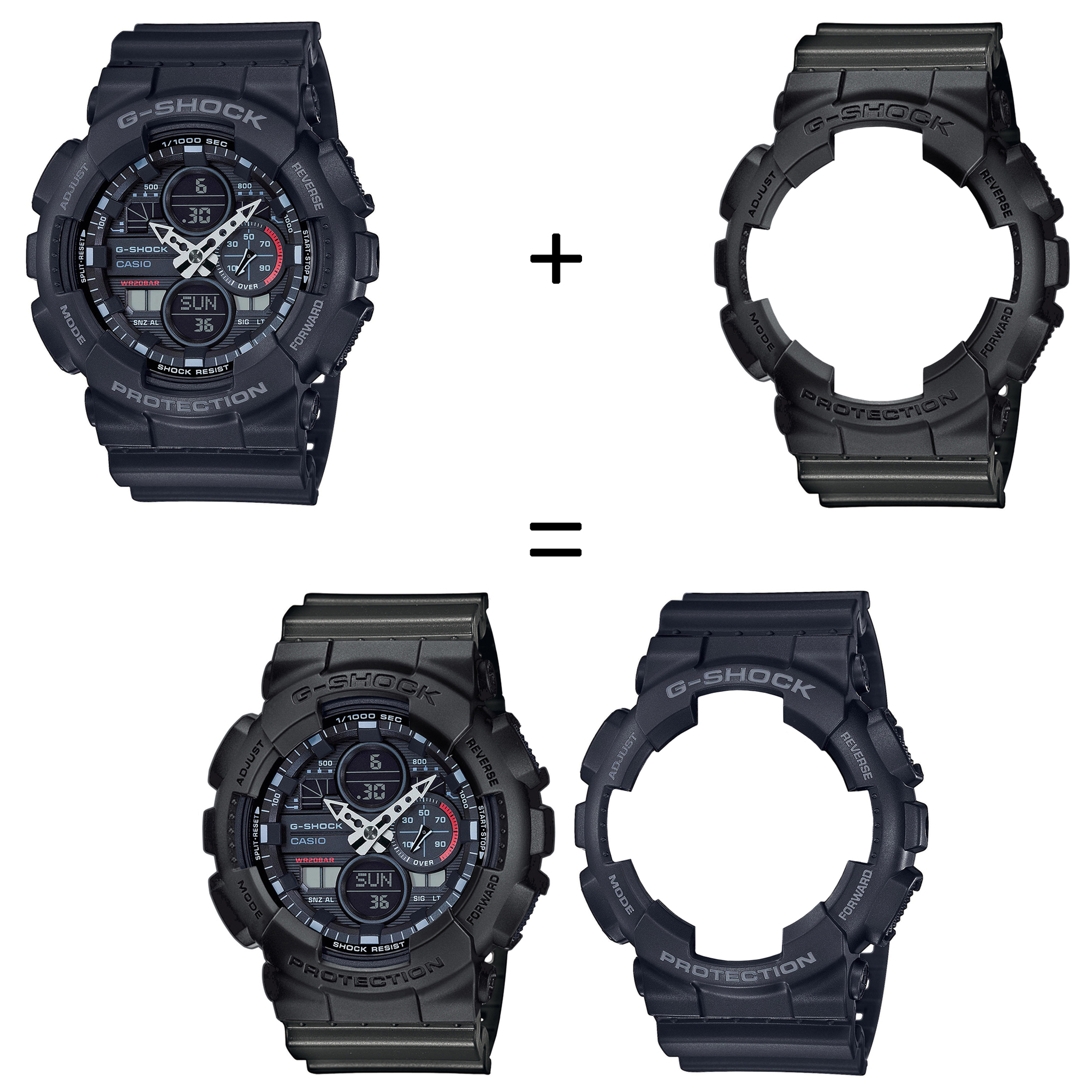 Casio SET GA-140-1A1ER + BEZEL 10358741 + PASEK 10467764 zegarek - miniatura 2