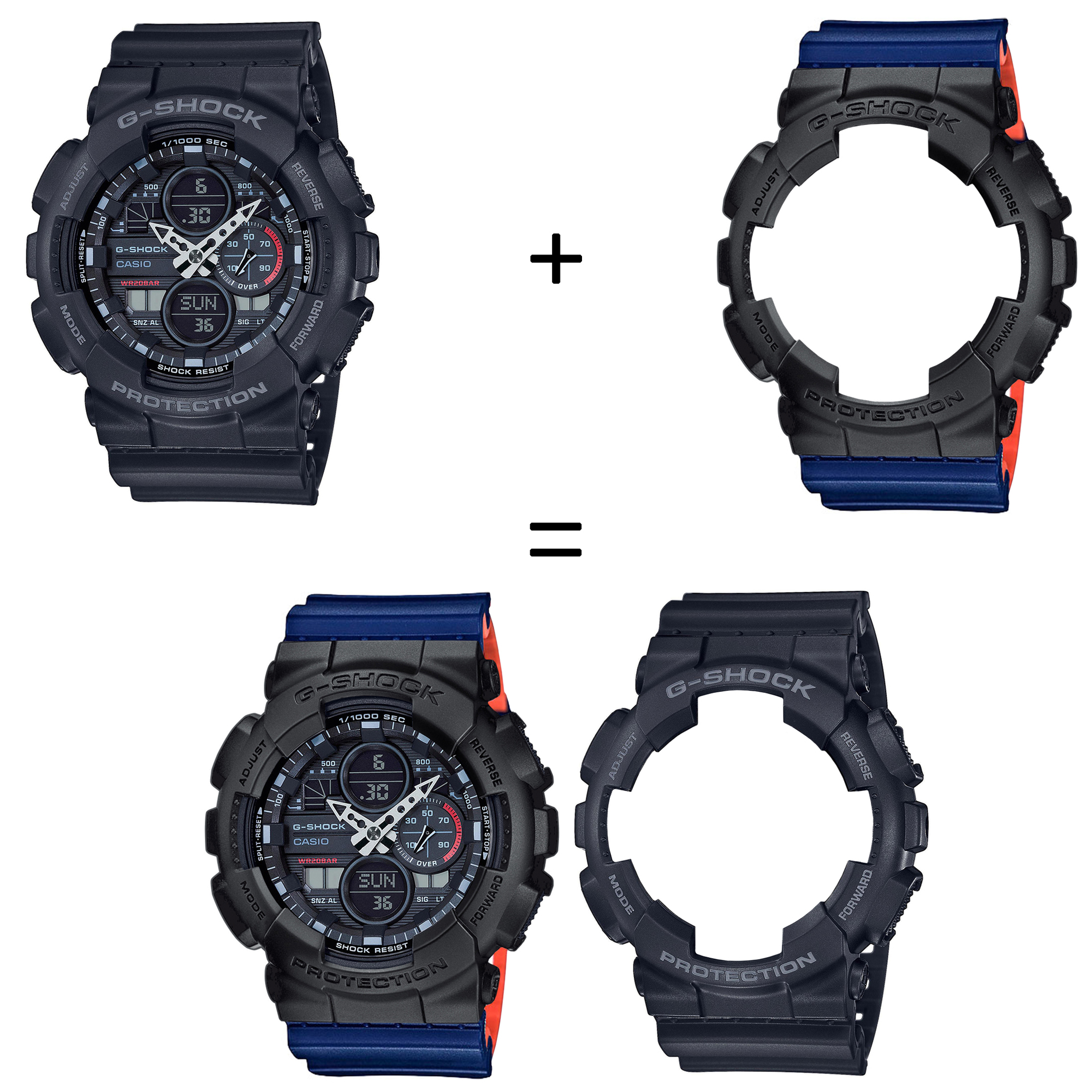 Casio SET GA-140-1A1ER + BEZEL 10358741 + PASEK 10527467 zegarek - miniatura 2