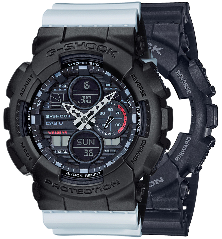  Casio G-SHOCK SET GA-140-1A1ER + BEZEL 10358741 + PASEK 10527469 