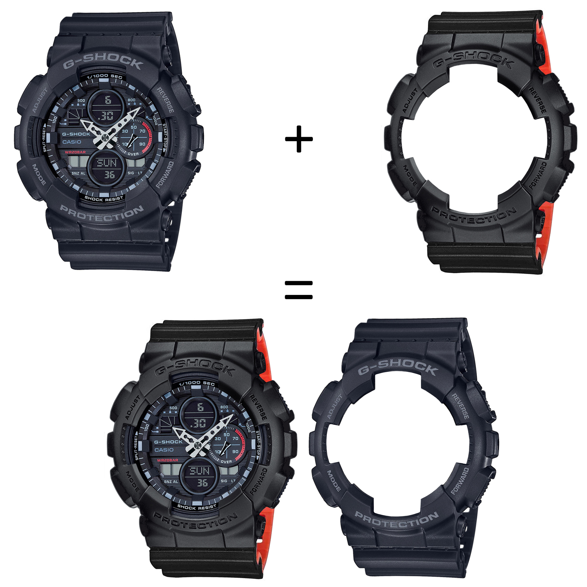 Casio SET GA-140-1A1ER + BEZEL 10358741 + PASEK 10577142 zegarek - miniatura 2