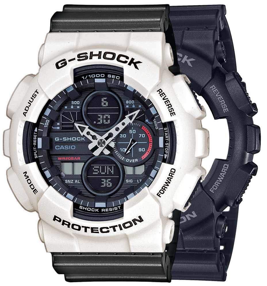  Casio G-SHOCK SET GA-140-1A1ER + BEZEL 10395292 + PASEK 10467764 