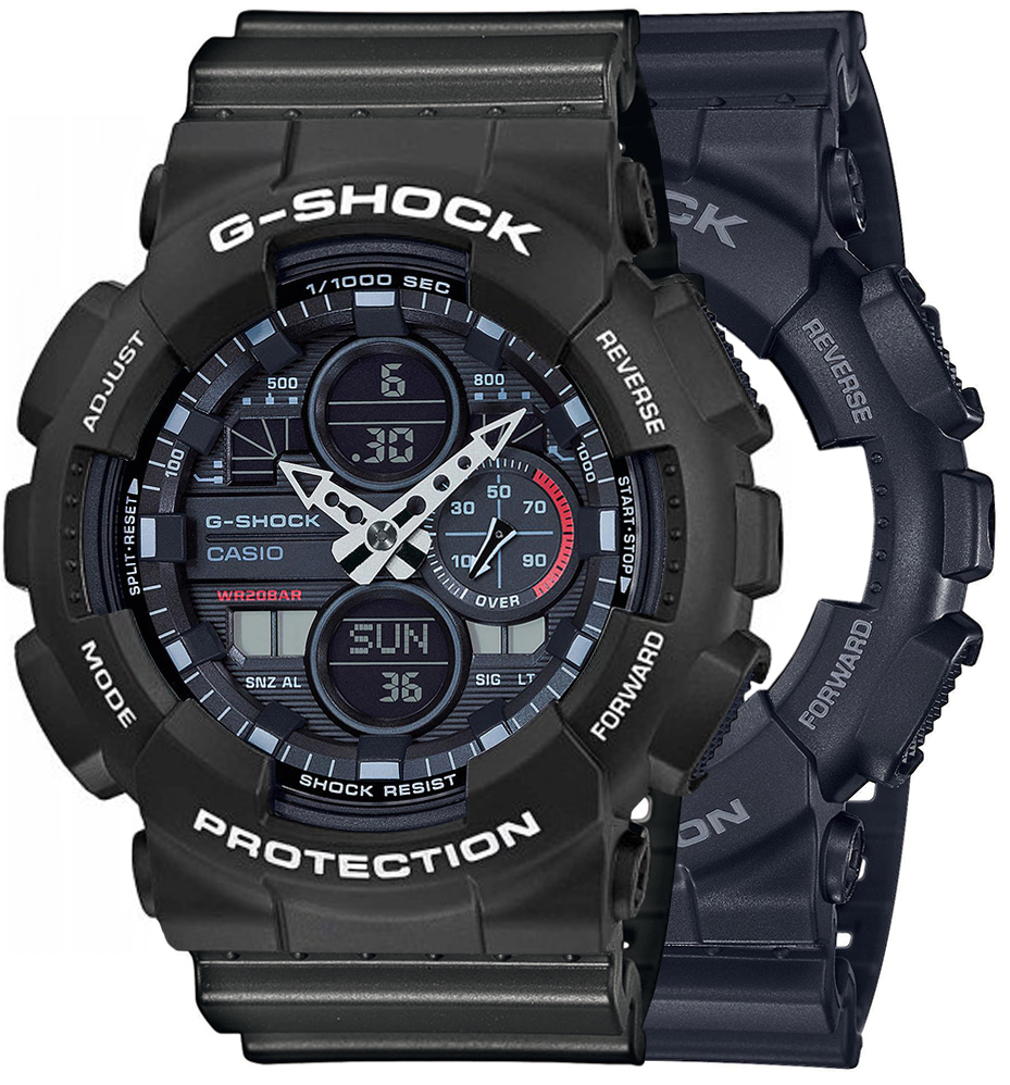  Casio G-SHOCK SET GA-140-1A1ER + BEZEL 10508136 + PASEK 10467764 