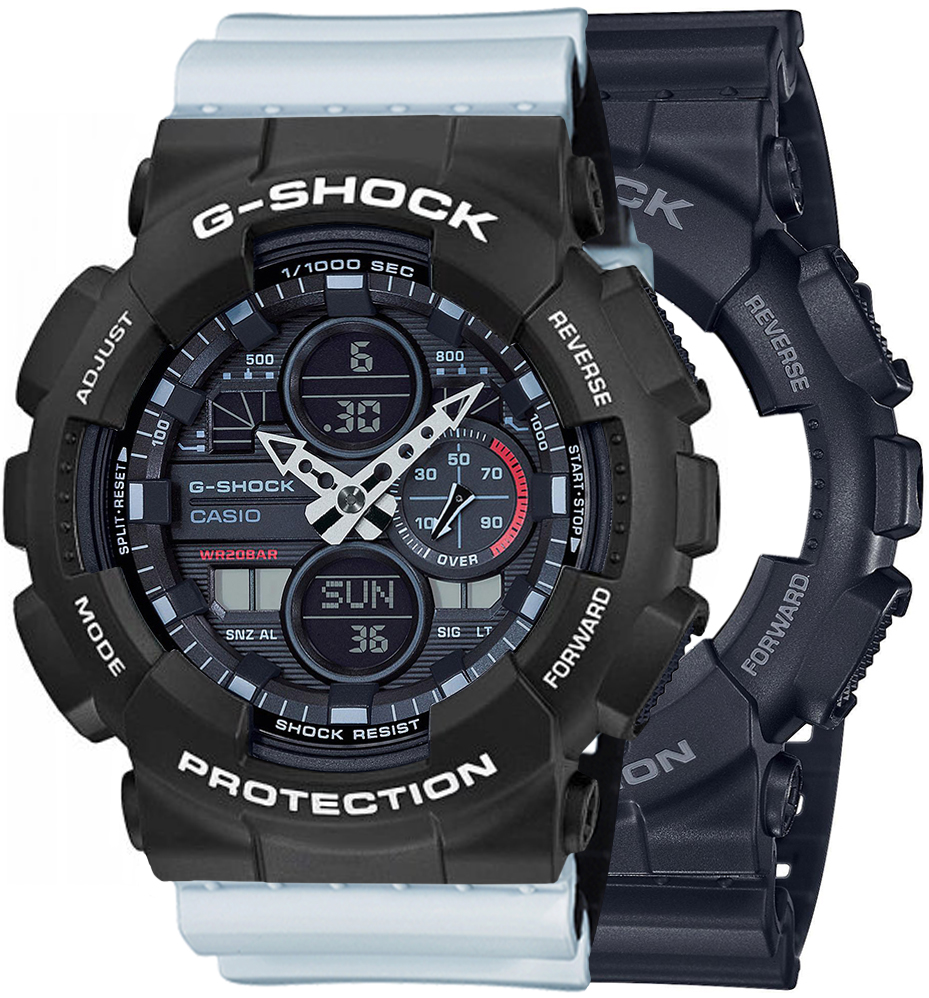  Casio G-SHOCK SET GA-140-1A1ER + BEZEL 10508136 + PASEK 10527469 