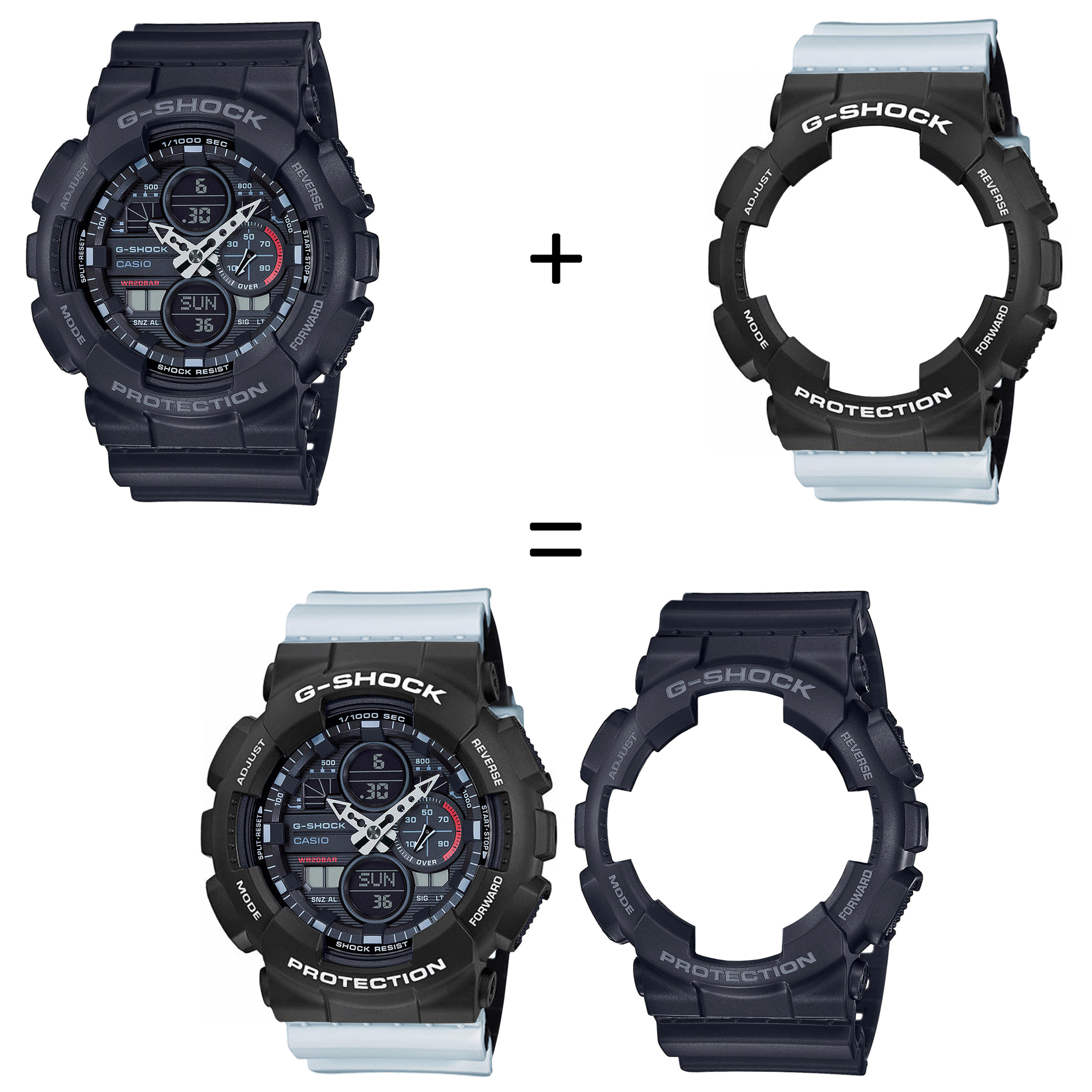 Casio SET GA-140-1A1ER + BEZEL 10508136 + PASEK 10527469 zegarek - miniatura 2
