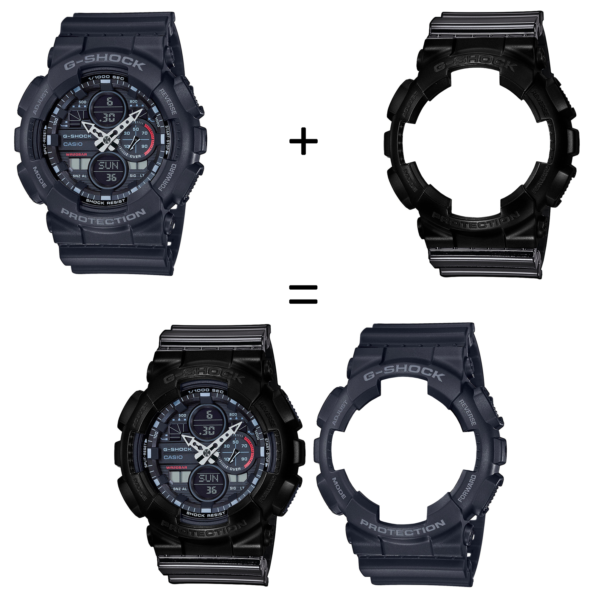 Casio SET GA-140-1A1ER + BEZEL 10523429 + PASEK 10378391 zegarek - miniatura 2