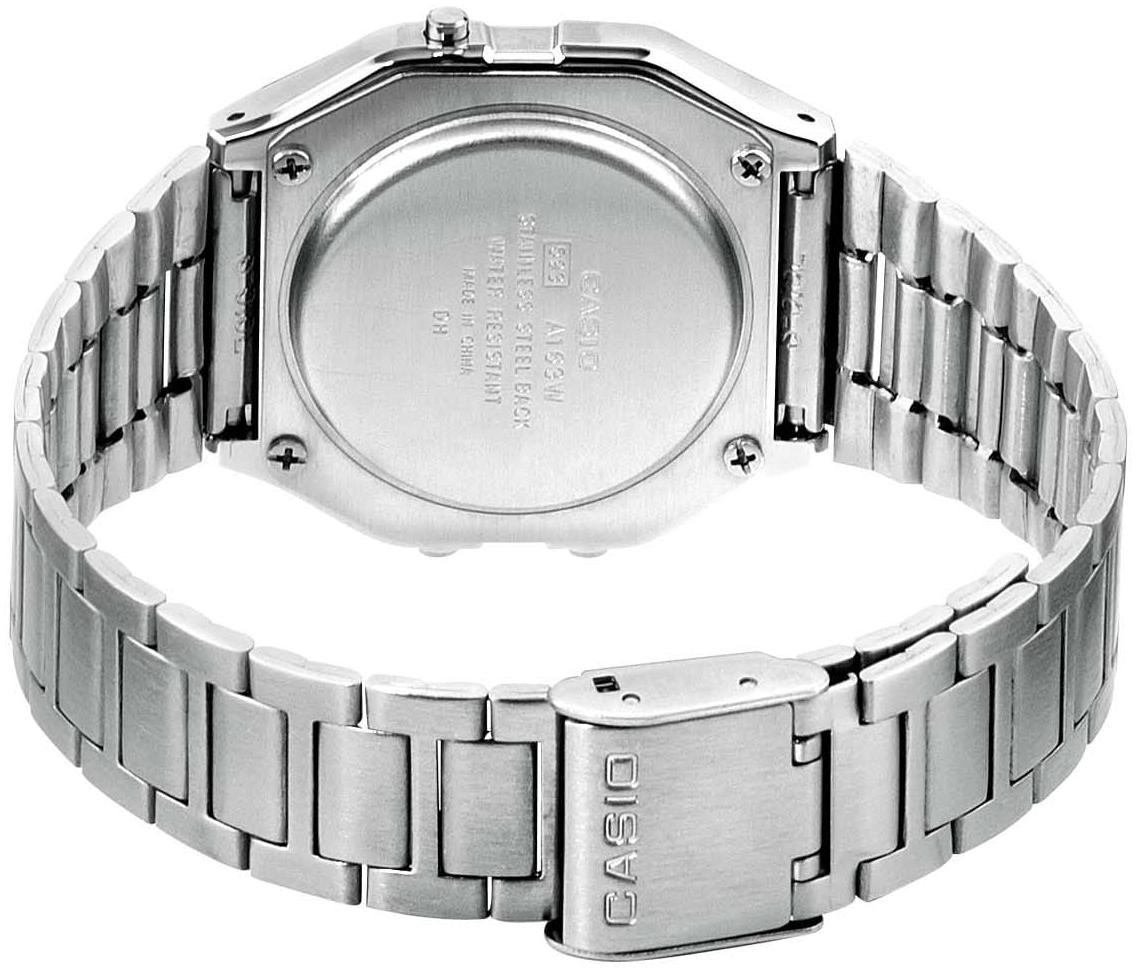 Casio Vintage A163WA-1QES zegarek srebrny retro VINTAGE Maxi bransoleta - miniatura 3