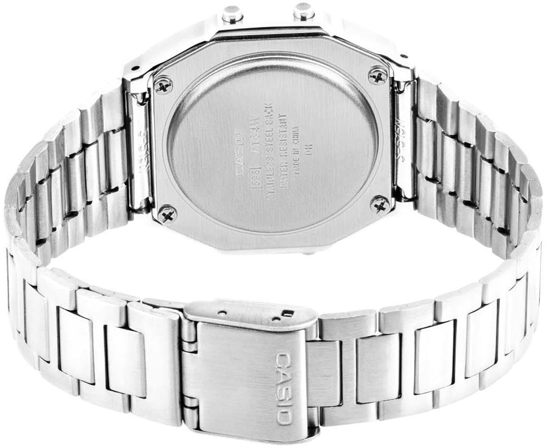 Casio Vintage A164WA-1VES zegarek srebrny sportowy VINTAGE Maxi bransoleta - miniatura 3